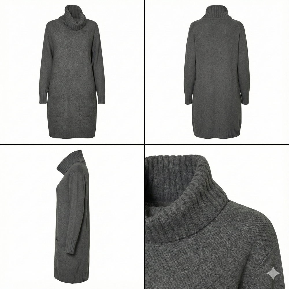 Abercrombie Kids Charcoal Long Sleeve Dress